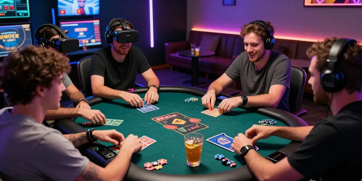 Trò chơi B52 sôi động với nhóm bạn trong không gian casino trực tuyến.