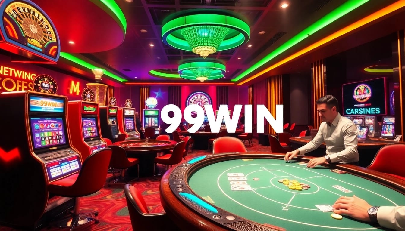 Experience the thrill of winning at 99WIN with casino games and vibrant atmosphere