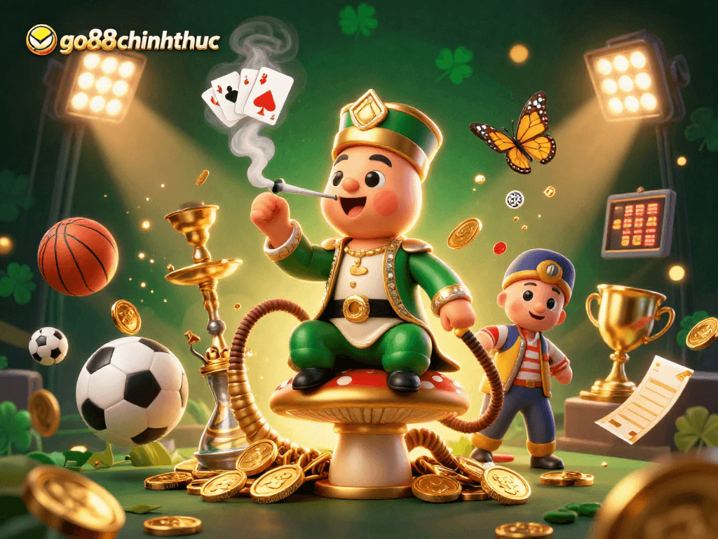 Engage with go88chinhthuc's exciting gaming scene featuring a dynamic sports-themed illustration.