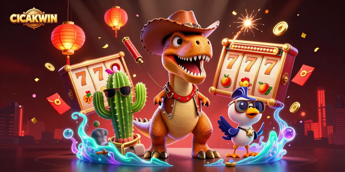 Engage in exhilarating slot games at CICAKWIN, featuring vibrant characters, captivating symbols, and dynamic gameplay.