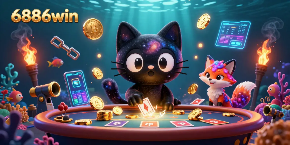 Engage in thrilling gameplay at 6886win, featuring vibrant 3D fish shooting with cosmic elements.