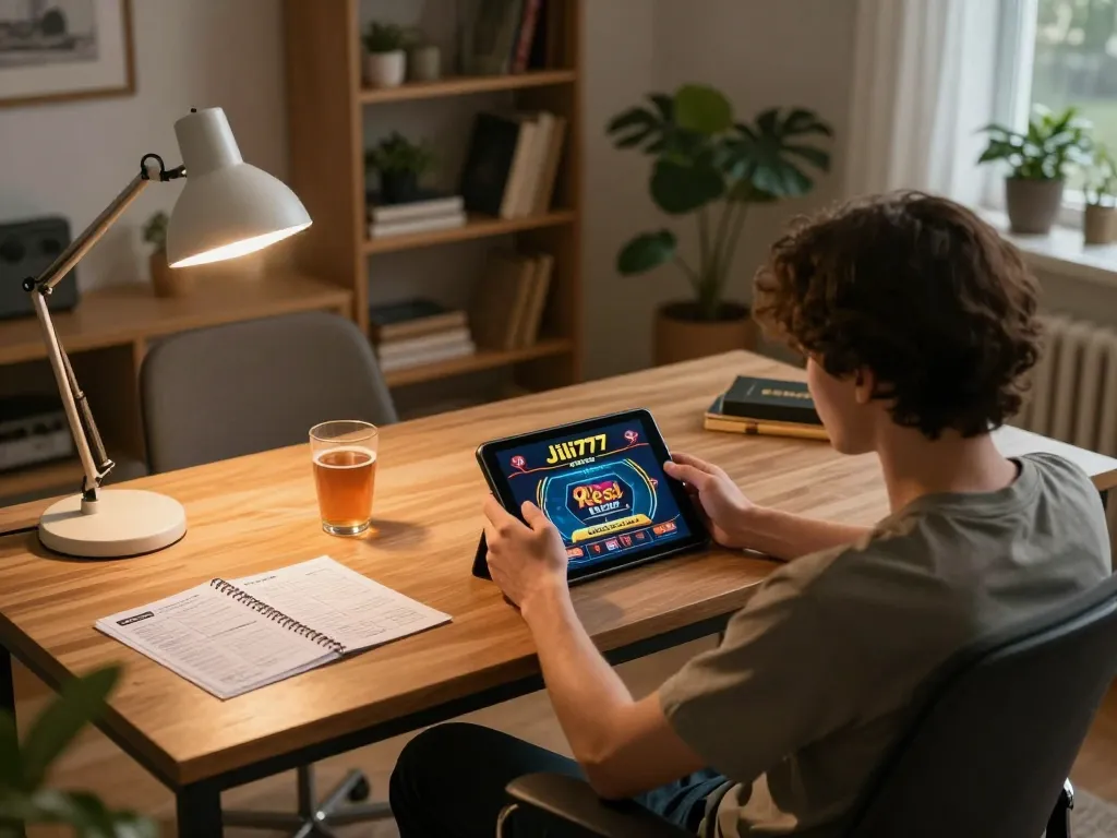 Engage in Jili777 Rest online casino gameplay from a cozy home setup.
