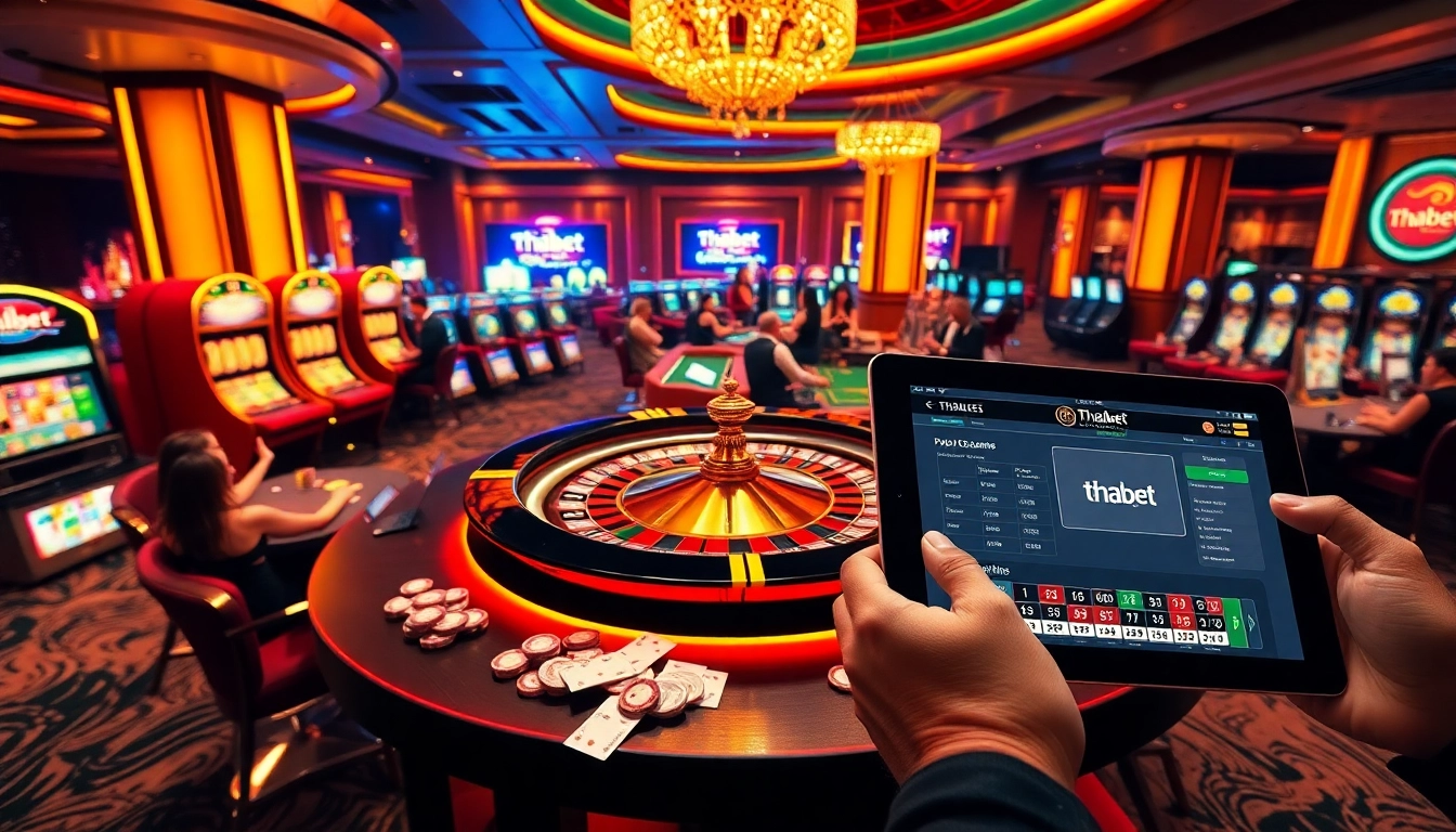 Experience the thrill of gambling at thabet college with engaged players and vibrant casino elements.