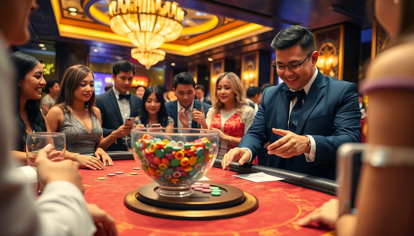 Experience Cách chơi xóc đĩa with professional players at an engaging casino table.