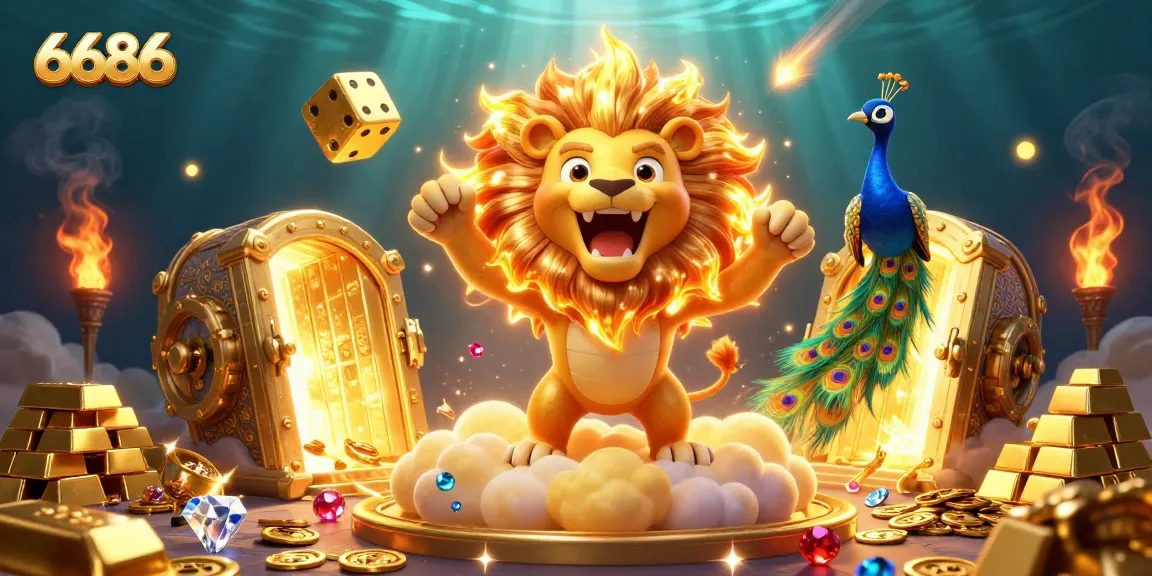 Engage with the vibrant world of 6686, where jackpots and treasures abound through stunning casino elements.