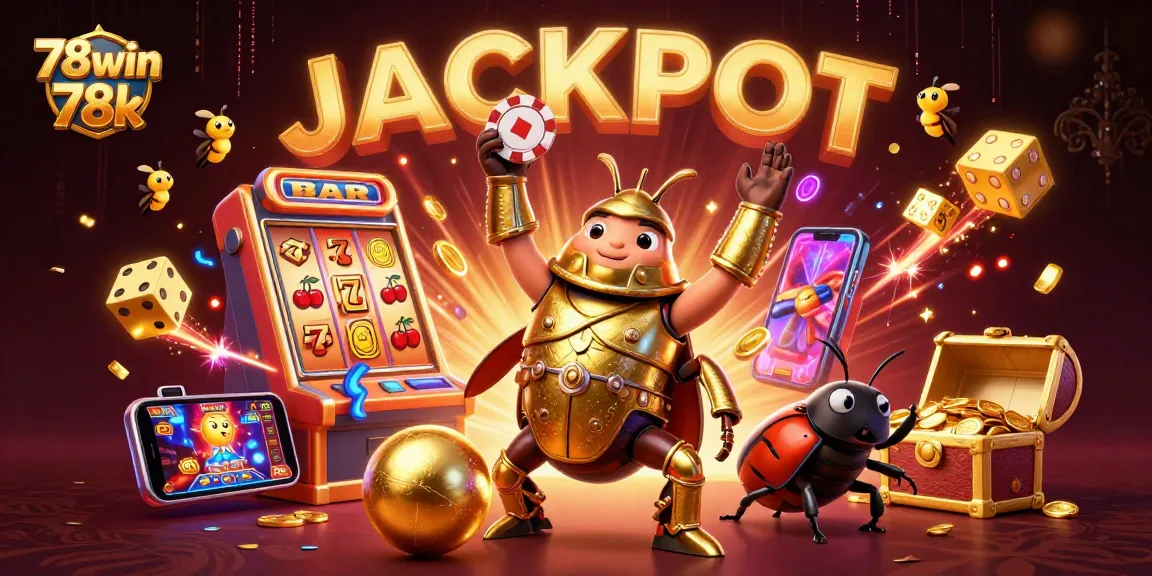 Experience winning thrills with 78win 78k in this vibrant jackpot scene filled with casino excitement.