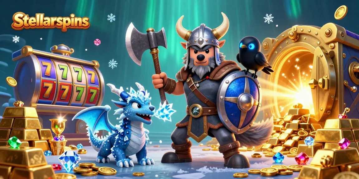Play slots at stellarspins with a Viking warrior, fierce dragon, and gems overflowing!