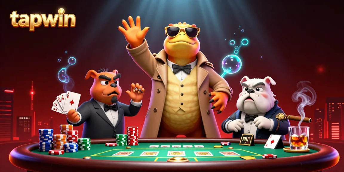 Raptors in a trench coat attempting entry at a VIP casino lounge, embodying tapwin's vibrant gambling ambiance.