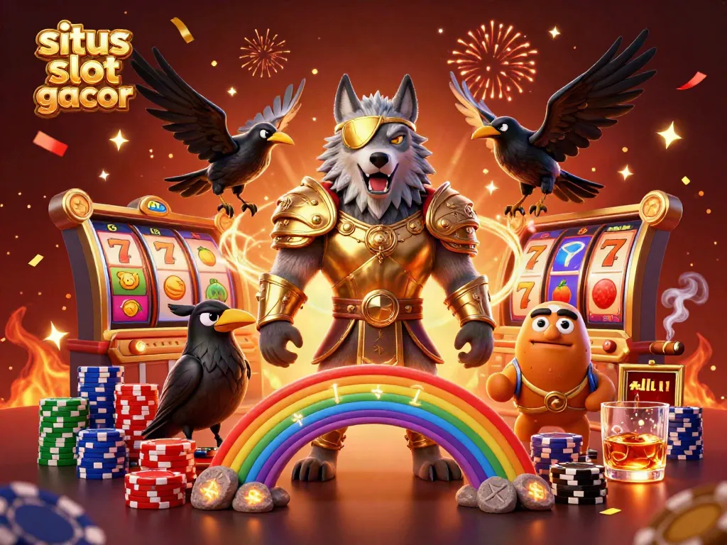 Experience exciting gameplay at situs slot gacor with vibrant slot reels and captivating characters.