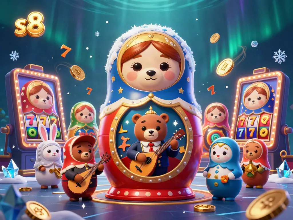 Experience the excitement of S8 as cartoon bears reveal casino delights in a dynamic scene.