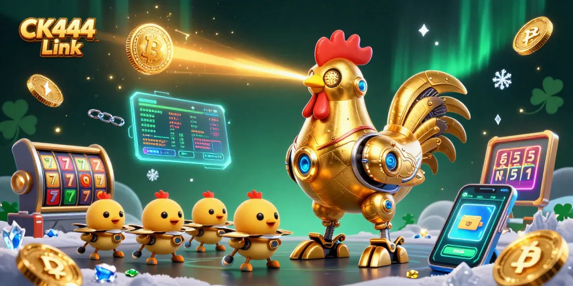 Engage with the CK444 Link experience through vibrant 3D casino visualization, showcasing dynamic gaming elements.