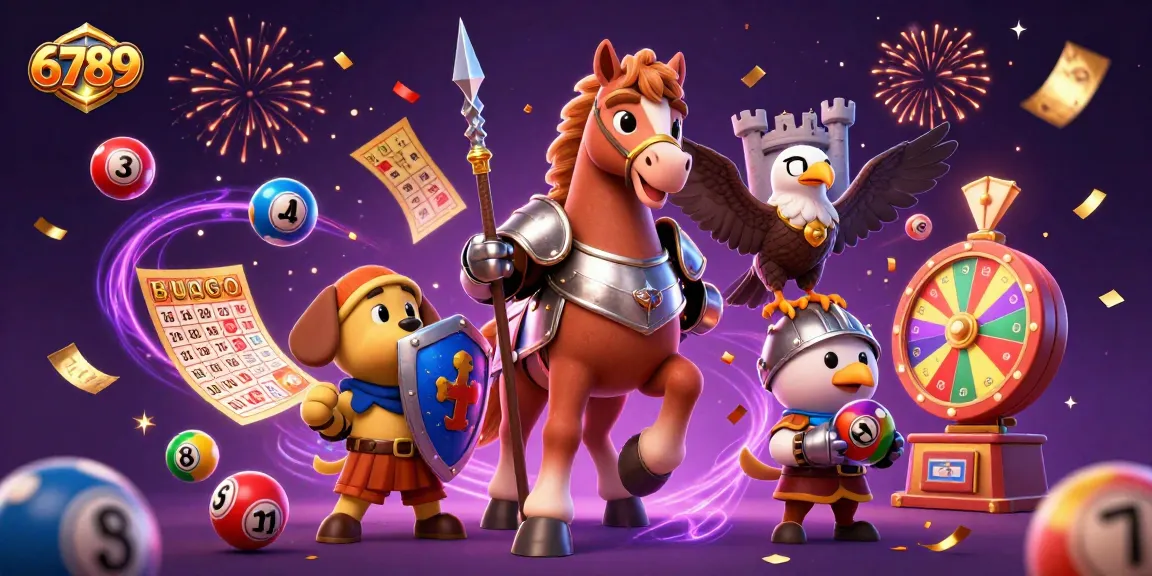 Join the fun with 6789's lively atmosphere featuring knights, lottery balls, and exciting prizes.