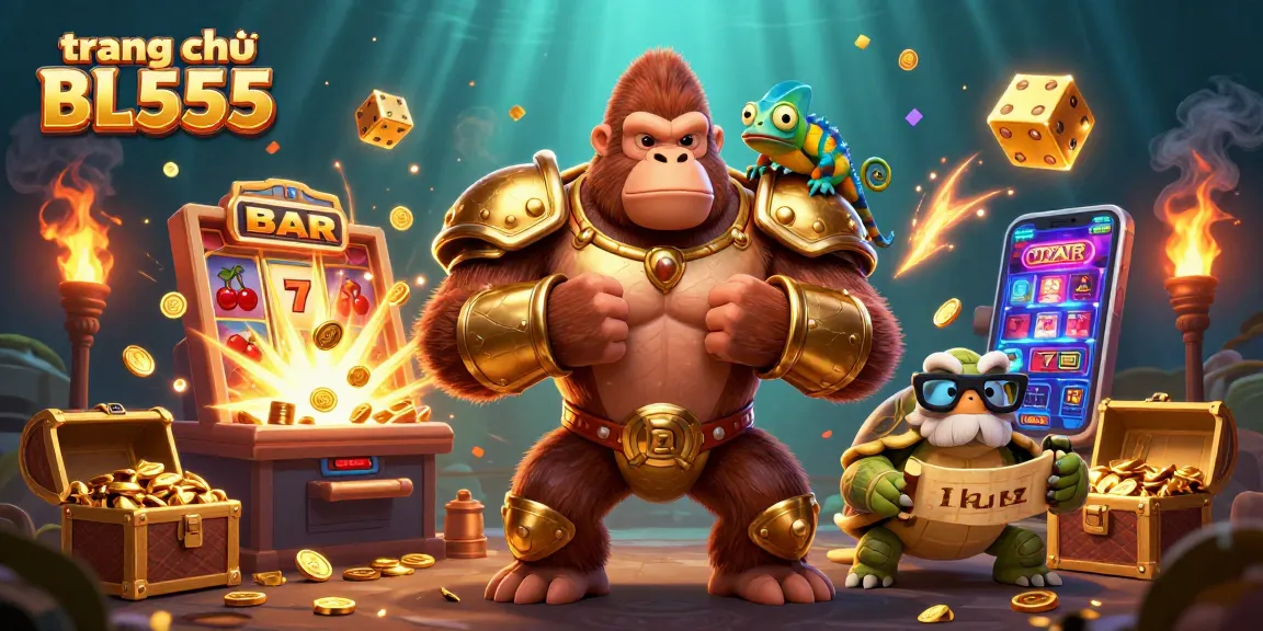 Experience the excitement of gaming at trang chủ BL555 with vibrant characters and jackpot elements.
