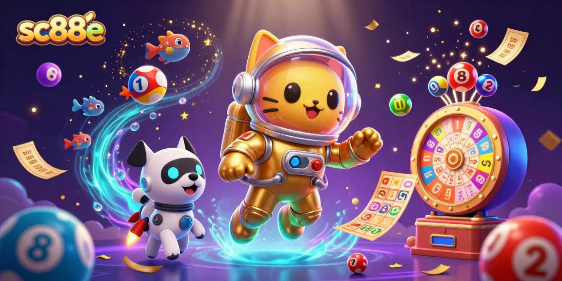 Engage in thrilling games at sc88e, featuring a vibrant 3D casino scene with dynamic elements.