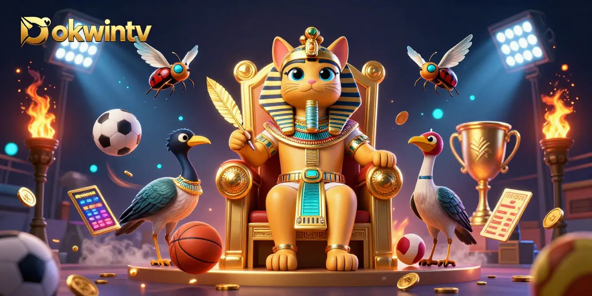 Bet on sports with okwintv while enjoying 3D illustration of dynamic betting elements in action.