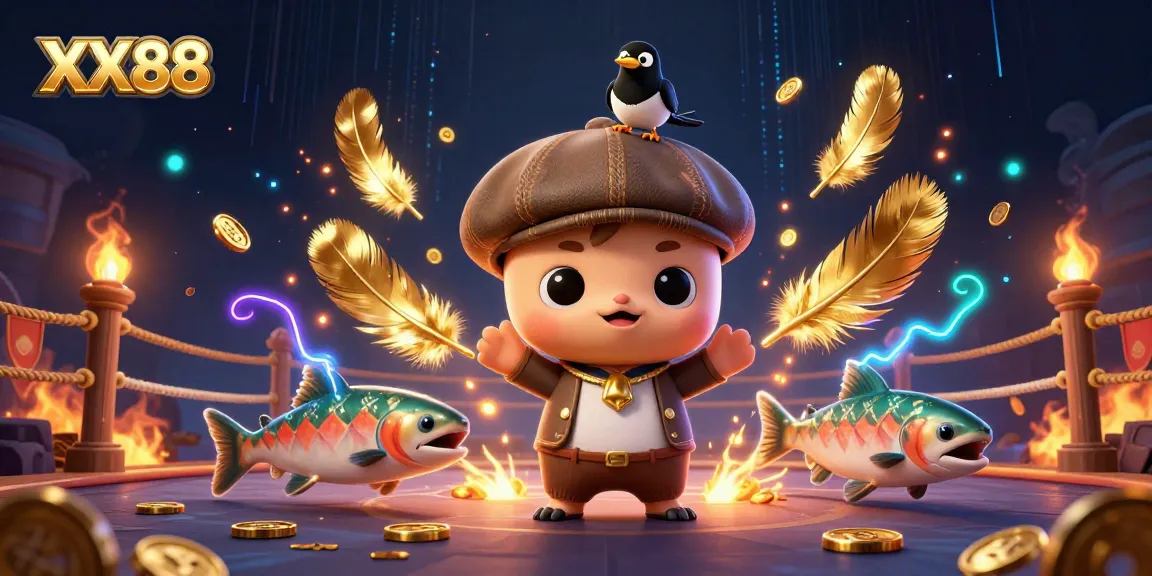 Experience thrilling gameplay with XX88 featuring exciting characters in a vibrant casino scene.