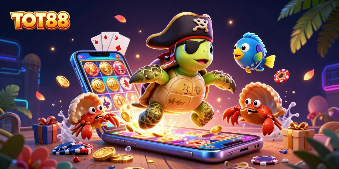Experience the thrill of TOT88 with our vibrant, detailed casino scene showcasing engaging game elements.