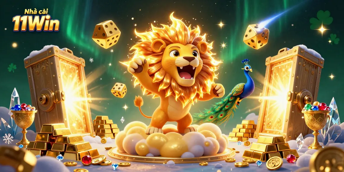 Experience thrilling wins with Nhà cái 11Win's vibrant casino action in an engaging 3D illustration.