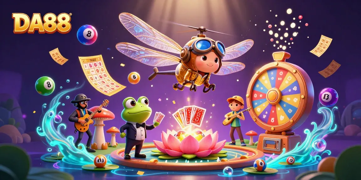 Experience casino excitement with DA88 as characters engage in vibrant gaming activities.